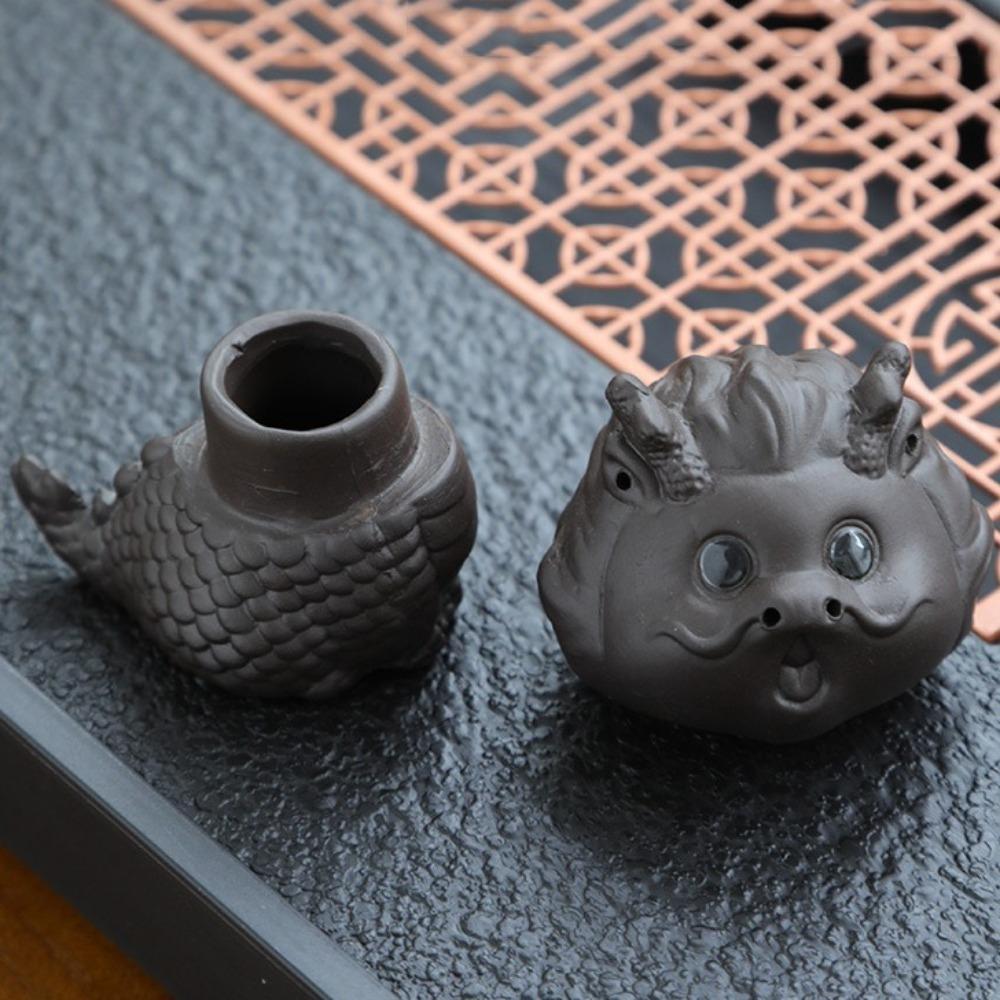 Dragon God Beast Table Decoration Figurines Desktops Animal Ornament Purple Clay Tea Pet  Tearoom