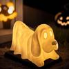 Собака Лампа-призрак Хэллоуин Такса Призрак Ночник Настольный Светодиодный Щенок Украшение Каминная полка Прикроватный Свет-призрак Подарок для Любителей Собак