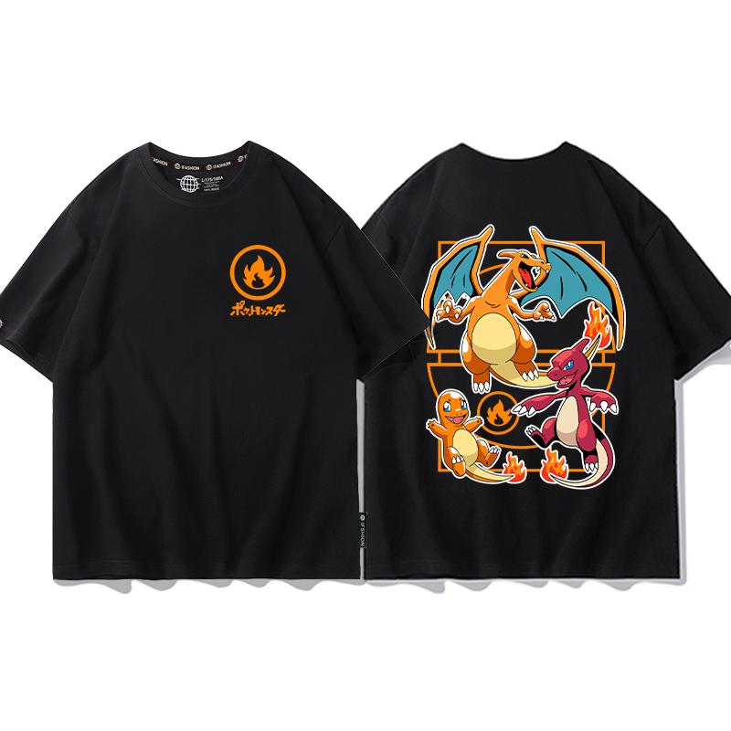 Детская футболка с принтом Pokemon, подходит как для мальчиков, так и для девочек, на лето, серия Genki Mewtwo, Pokemon, с коротким рукавом