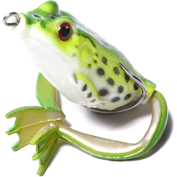 Frog Lure, Topwater Fishing Lures, Frog Lures for Bass Fishing, Top Water Frog Soft Swimbaits with Weedless Fishing Lures for Bass Trout Pike