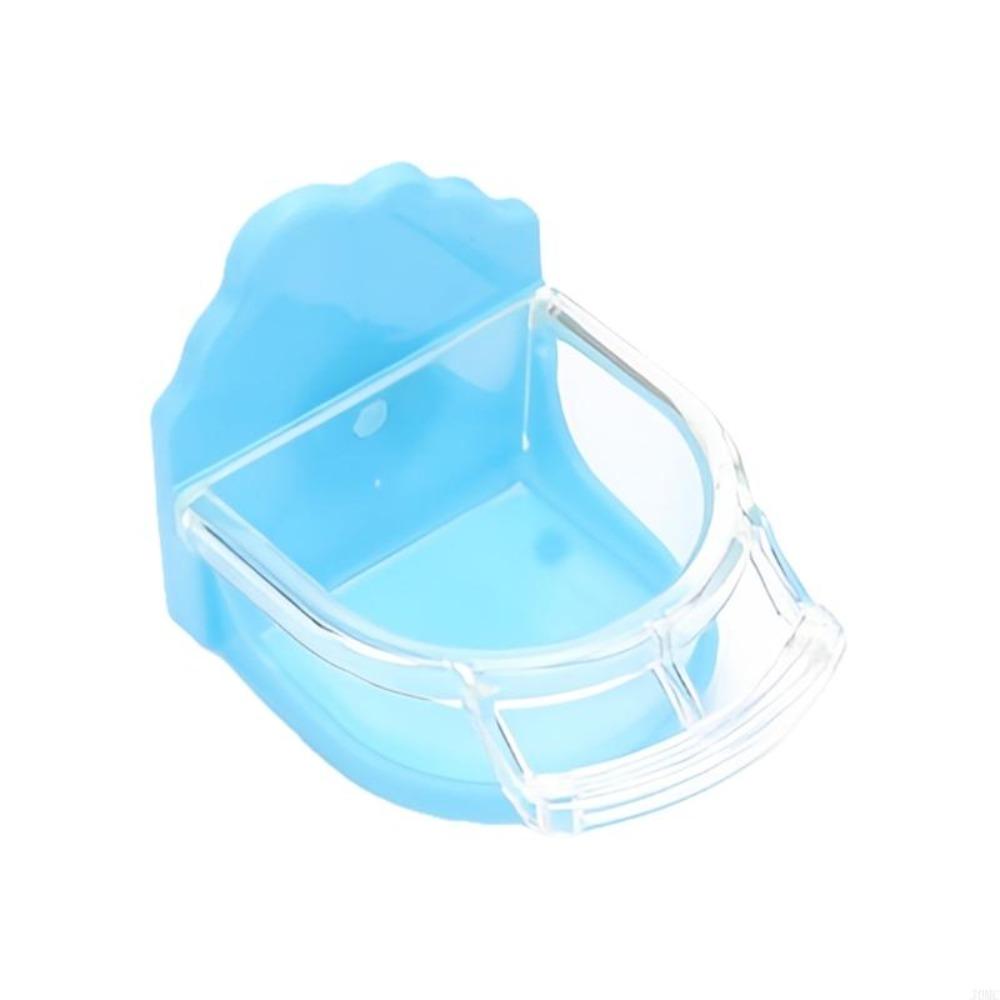 Semicircular Cage Mount Bird Feeder Transparent with Non-slip Stand Bird Feeding Water Box Multifunctional Detachable