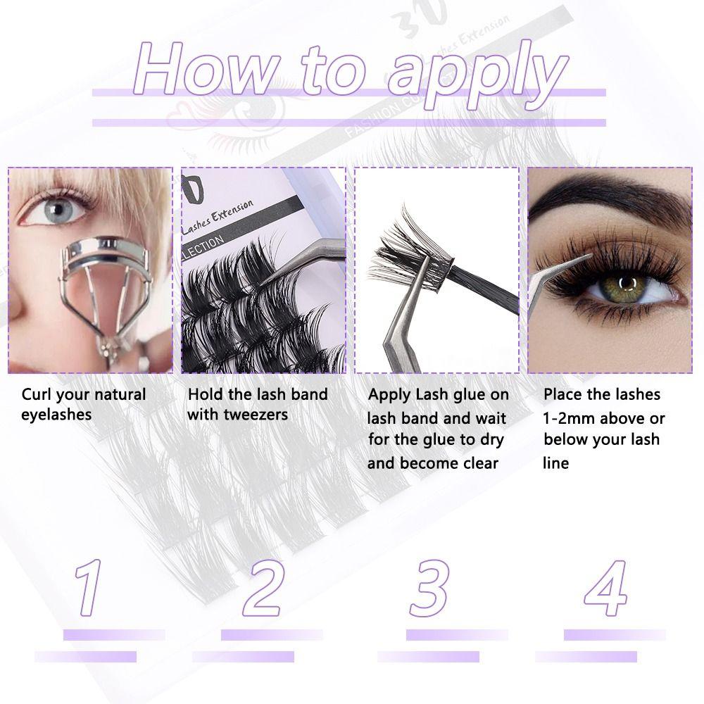 Faxu Mink Hair Individual Eyelashes DIY Eyelash Extension False Eyelashes Cluster Lashes Girls