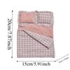 Adjustable Strap Lace Plaid Cloth Pouch Polyester Countryside Style Pillow Crossbody Bag Lightweight Bow Storage Shoulder Bag