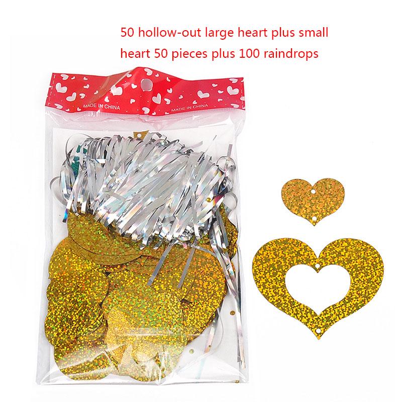 Birthday DIY Wedding Party 50PCS/Set Paillette Pendant Heart Butterfly Decorations 100PCS/1Set AVE