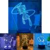 Креативный светодиодный 3D-ночник Пикачу, цветная акриловая декоративная настольная лампа, подарок