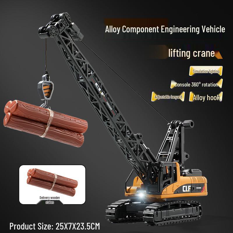 Набор строительной техники Car Cube из сплава: Игрушка Погрузчик, Экскаватор, Кран, Бетоносмеситель и Дорожный каток