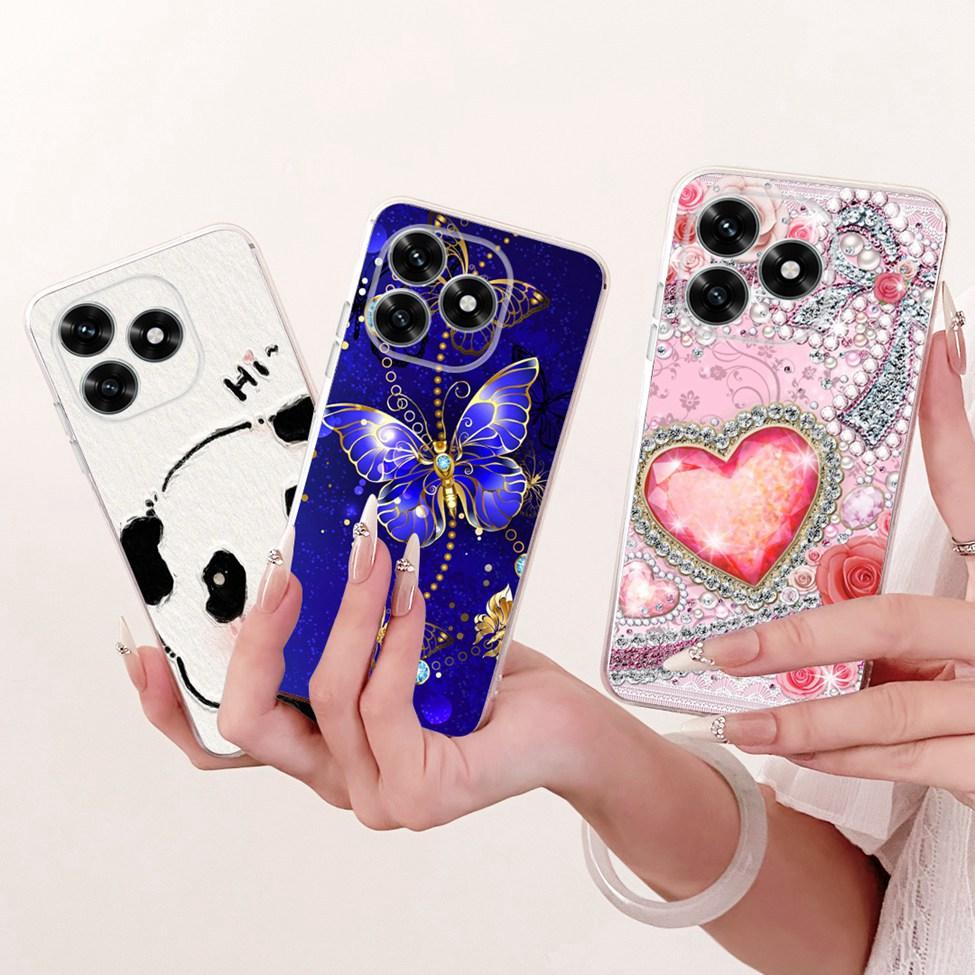 Case For Honor X5C Plus Cover Transparent Luxury Cute Cat Fashion Butterfly Cool Painted Casing For Honor X5cPlus