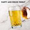 Прозрачные большие пивные кружки с ручками, чайные чашки для кофе, можно мыть в посудомоечной машине, подарок для мужчин