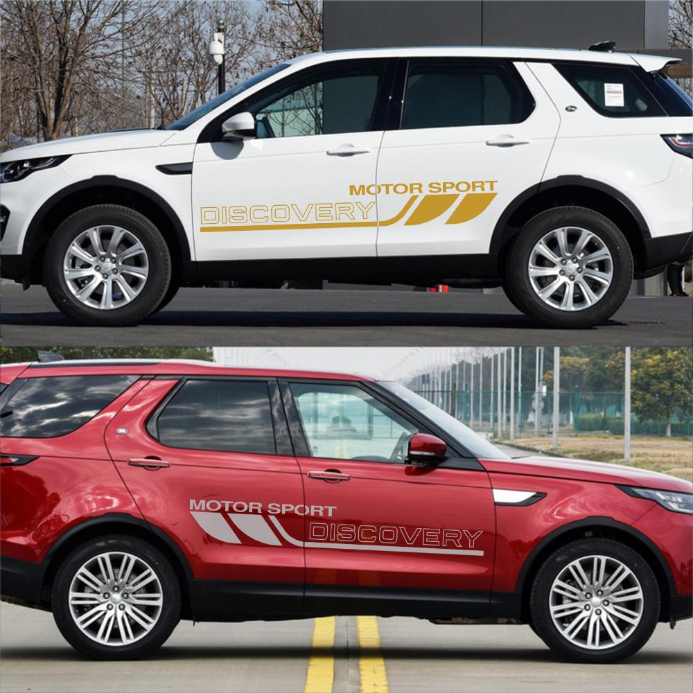 2 шт. наклейки на автомобиль, виниловая пленка, боковые наклейки на дверь для Land Rover Discovery 3, 2, 4, 1, 5, авто обертывания, декор кузова автомобиля