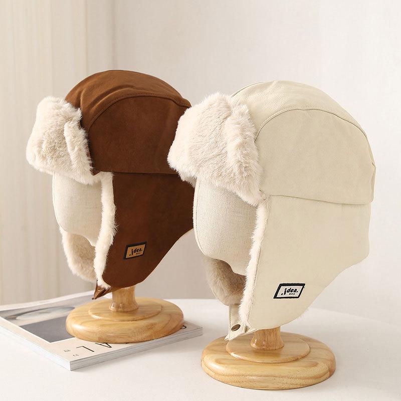 Lei Feng hat for men and women in winter thickened warm windproof and cold versatile ear protection hat Northeast outdoor cycling ski hat