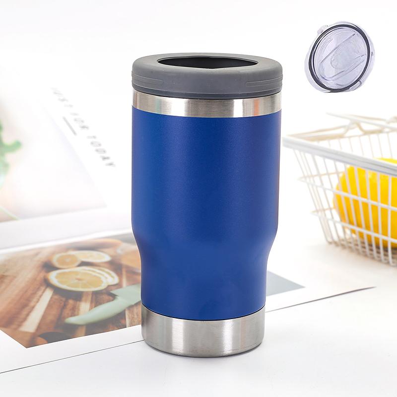 14 унций Нержавеющая сталь Стакан для пива с открывашкой 2 крышки Вакуумная бутылка с изоляцией для путешествий в машине Хранение в холодном баке Бутылка для виски с водой