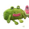 Милая лягушка, плюшевая пенал-сумка из прочного материала для детей и подростков, письменные принадлежности