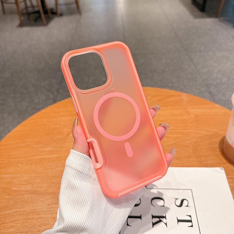 Модный Бронированный Магнитный Зарядный Защитный Чехол Для IPhone 17 Pro Max Air 16 15 14 Plus 13 12 Матовый Прозрачный Противоударный Чехол Для Телефона
