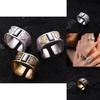 Unique Retro Chunky Black Square Adjustable Wide Ring For Women Stylish Vintage Appeal