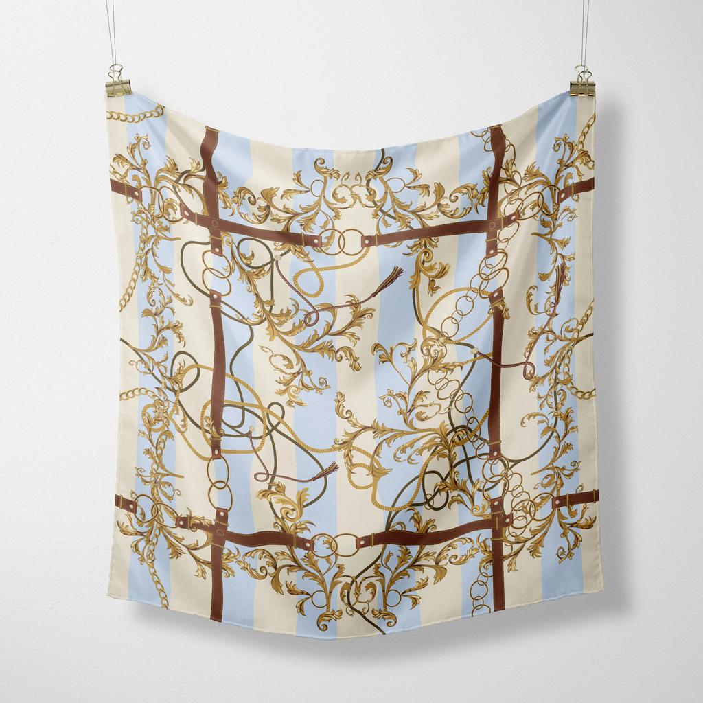 70cm*70cm Scarf 2025 Women Silk Satin Women Bandana Scarves Scarf for Women Neckerchief Luxury Scarf Headband Foulard Gift