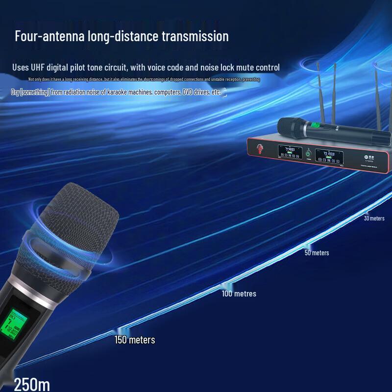 Huidu U-Q2100 Professional True Diversity Wireless Microphone System (CN version)