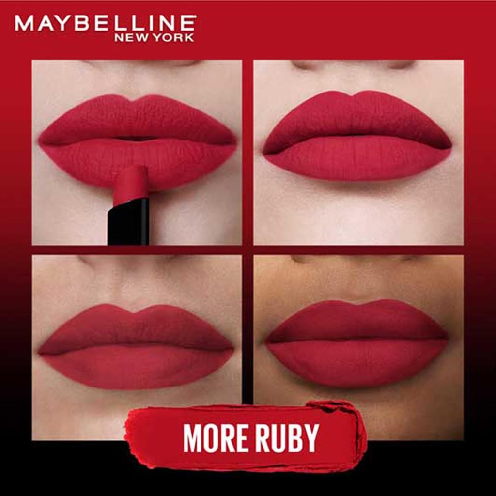 Maybelline Губная помада New York Color Sensational Ultimattes 199 More Ruby Матовый Насыщенный Стойкий 1,7 г
