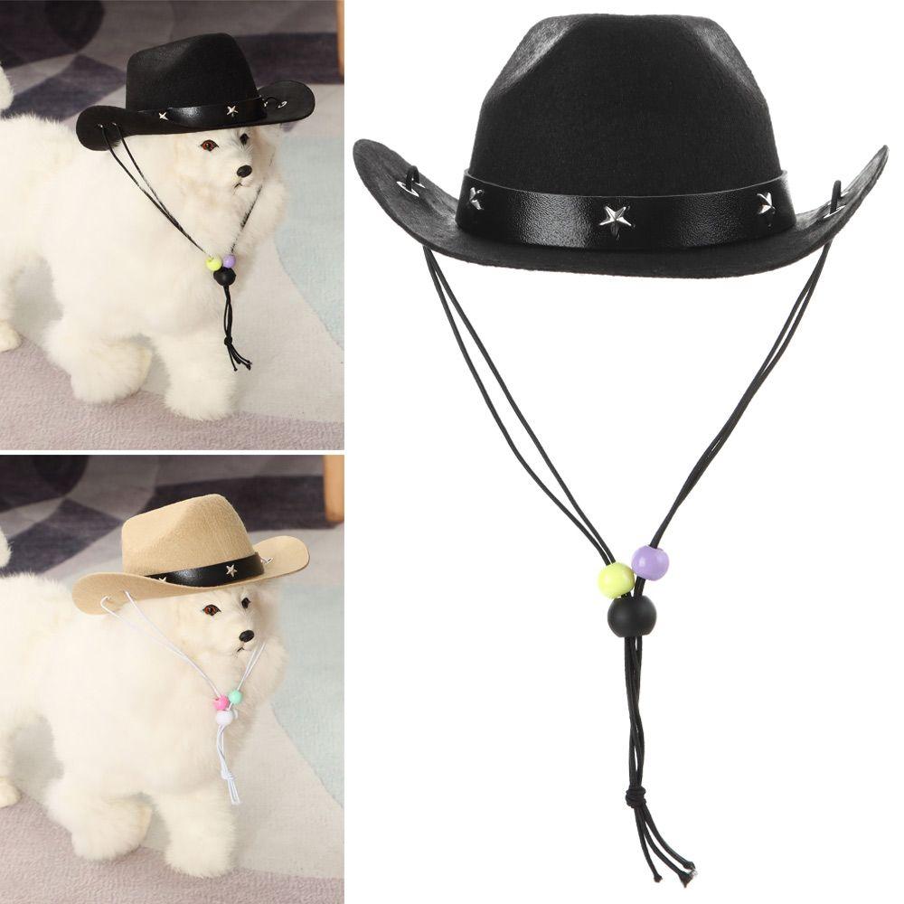 Summer Pet Accessories Adjustable Dogs Cat Caps Cowboy Hats Pet Dog Hat Dogs Cats Headwear