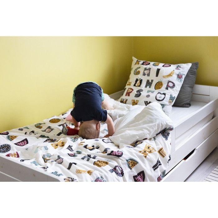 Parure de couette 140 x 200 "Minots" Réversible 100% Coton / 57 Fils/cm² - Farandole - -