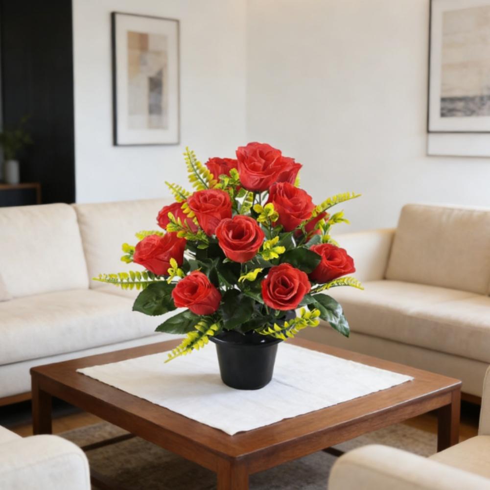 Silk Fabric Petals Silk Rose Bouquet Artificial Silk Roses