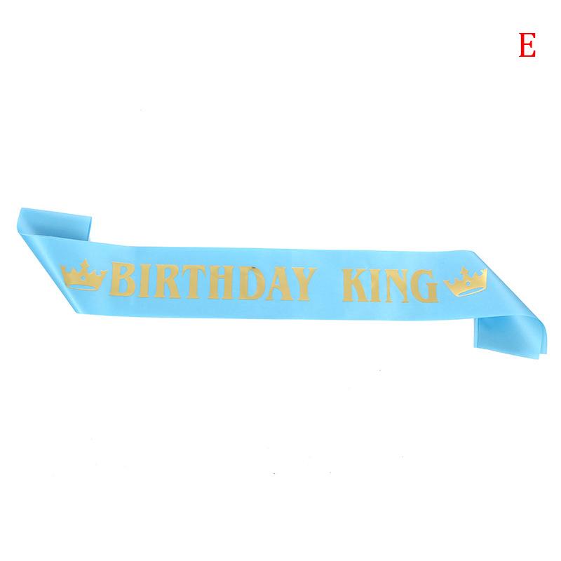 Birthday King Sash For Men Boy Happy 16Th 18Th 20Th 30Th Birthday Party Decor
