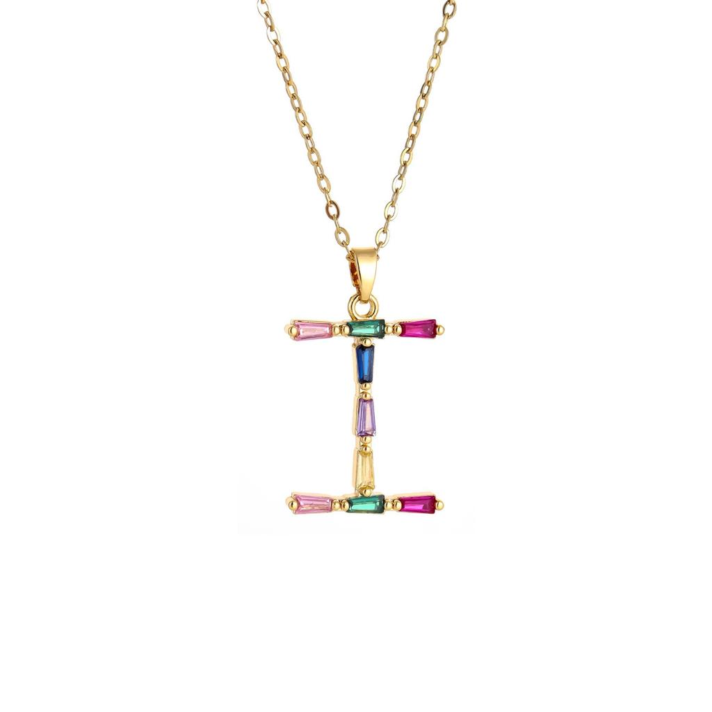 Женское металлическое колье с бриллиантами и цветными драгоценными камнями, Премиальный дизайн ручной работы, Колье с инициалом, Подарок для женщин, Праздничный подарок, Ювелирное украшение для вечеринки