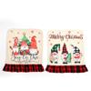 New Christmas decorations colorful linen forest man doll hotel dining table chair cover scene arrangement
