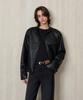 Rerhee Men Faux Leather Biker Jacket Black