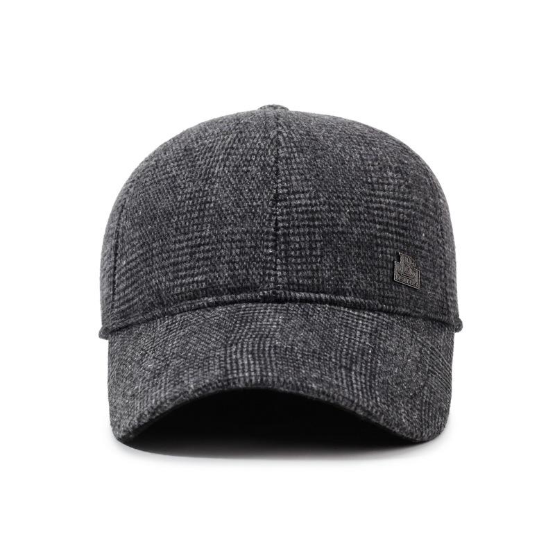 Зимняя шляпа для мужчин среднего и пожилого возраста, уличная бейсболка, отцовская бархатная толстая теплая хлопковая шапка с защитой ушей от холода