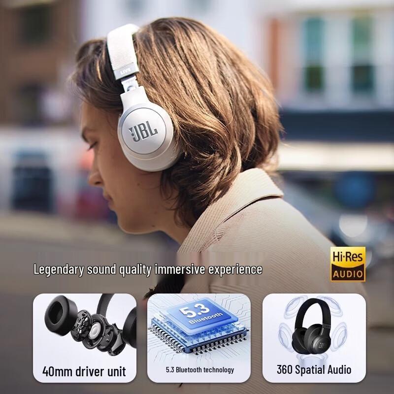 JBL LIVE 770NC Беспроводные накладные наушники с адаптивным шумоподавлением