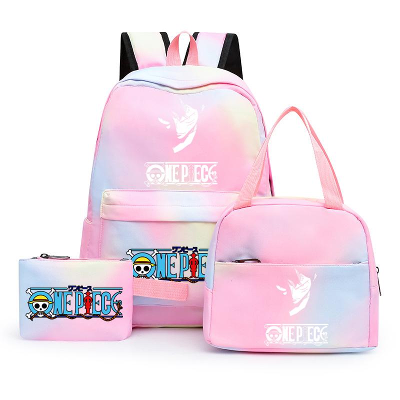 3 шт./компл. аниме цельный рюкзак большой емкости кавайный рюкзак с ланчем сумка пенал для девочки мальчика подростка школьная сумка дорожная сумка рюкзак