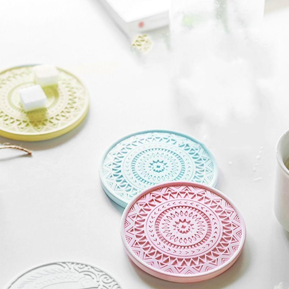 Подставки под стаканы, впитывающие воду, теплоизоляция, домашний декор, подставки под приборы, новый диатомитовый изоляционный коврик