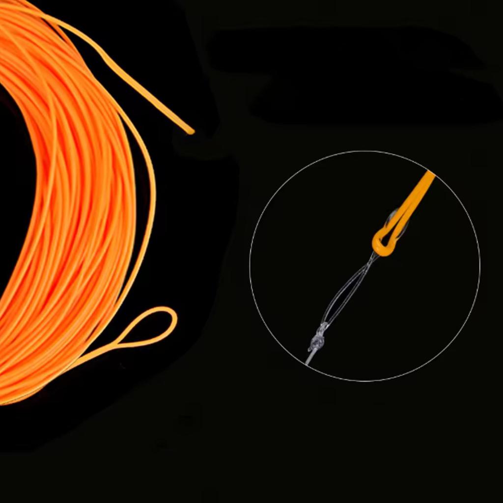 LineThink 100-футовая плавучая леска для нахлыста с утяжелением в передней части и конструкцией с одинарными кольцами, предотвращающей запутывание