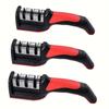 Kitchen 3 Segment Knife Sharpener Household Multi-Functional Hand-Held 3 Purpose Black Sharpening Stone Kitchen Knives Gadget