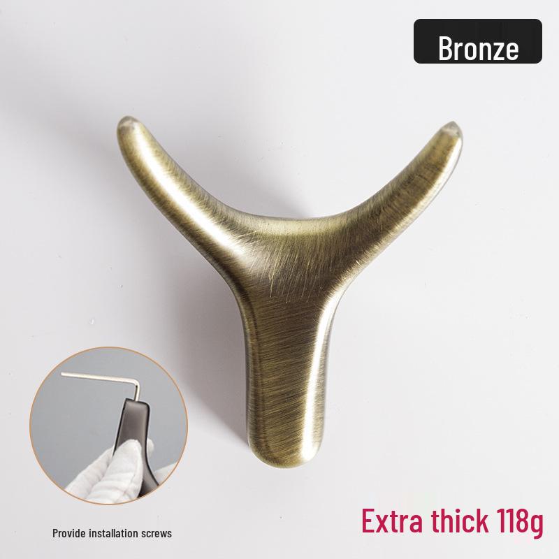 Скандинавский креативный настенный крючок для одежды из цинкового сплава в виде бычьего рога для ванной, кухни или прихожей.