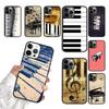 Музыкальный Пианино Элегантный Чехол Для Телефона Для iPhone 17 Air 15 16 16e 11 12 13 14 Pro Max Чехол Для iPhone 17 Air Max Plus coque Fundas