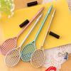 Creative Badminton Racket Shape Neutral Black Pen Student Learning Supplies