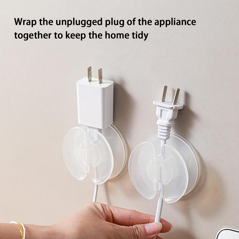 1Pc Transparent Charging Cord Organizer Portable Charger Cord Holder Round Storage Case Retractable Reel Box Cable Winder