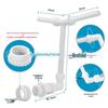Adjustable Wall-Mount Fountain: Single/Double Head Fluorescent Waterfall for Swimming Pools
