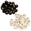 600 White/ Black Alphabet Beads
