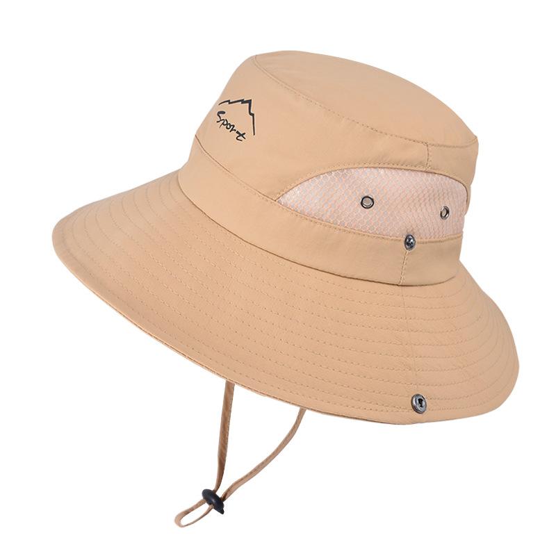 Летняя шляпа от солнца мужская для активного отдыха, альпинизма, рыбалки, быстросохнущая, с защитой от солнца, дышащая шляпа-ведро с широкими полями