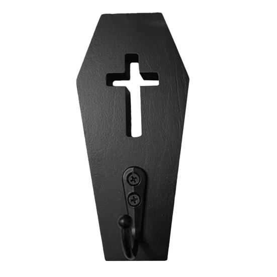 Настенный держатель для ключей в форме гроба, простая в установке настенная вешалка для полотенец с