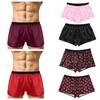 Шорты-боксеры, мужское нижнее белье, плавки, атласное шелковое нижнее белье, боксеры для мужчин, одежда для сна, трусы