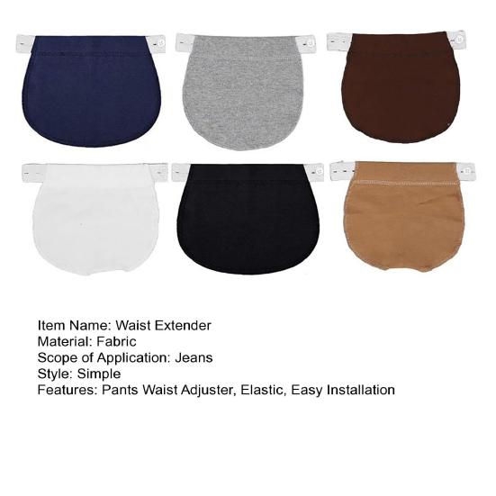 6 шт. джинсовый удлинитель талии для беременных женщин, регулируемый эластичный пояс без шитья, пояс для беременных с пуговицей для будущих мам