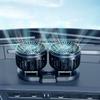 Автомобильный вентилятор с двойной головкой, вращение на 360°, 2 скорости, регулируемый охлаждающий вентилятор для автомобилей, крепление на приборную панель, вентилятор-охладитель с питанием от USB