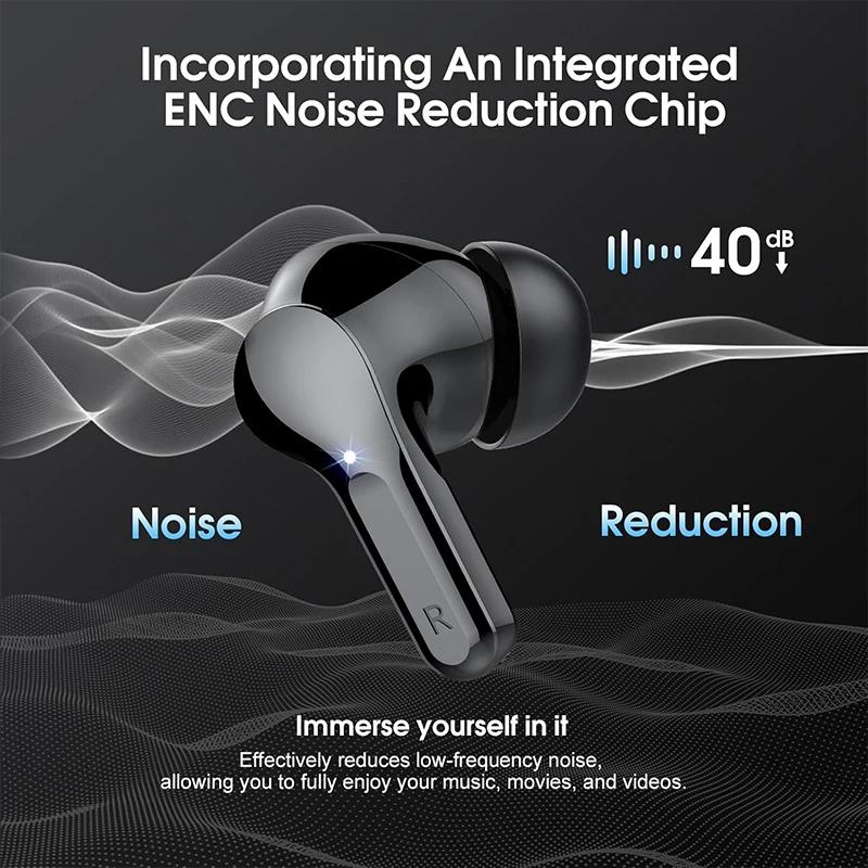 UYUXIO TWS Wireless Earphone Noise Cancelling Bluetooth 5.3 Earbuds HiFi Buds Transparency Mode ENC Headphone For iPhone Samsung