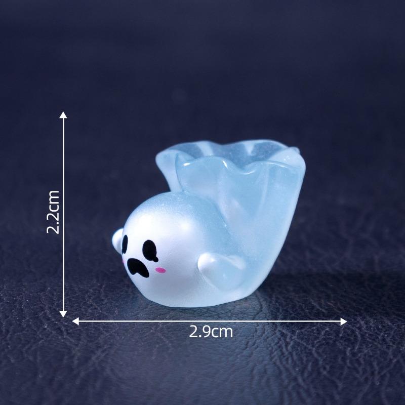 Luminous and Funny Little Ghost Figurine Decorative Accessories, Mini Micro-landscape Desktop Ornaments