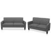 VidaXL Set of 2 Sofas Fabric Dark Grey