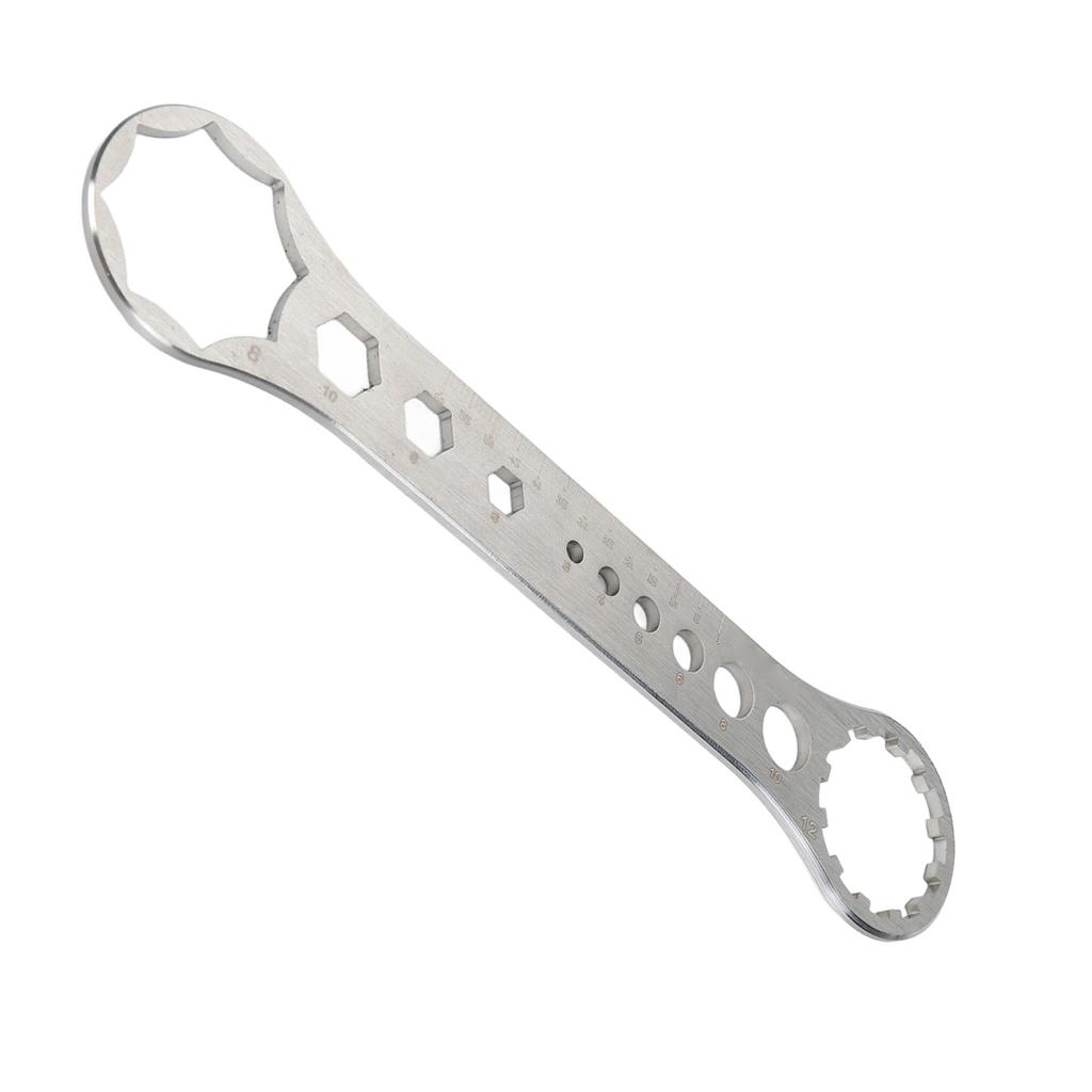 Removal and Installation Wrench Spanner Tool 8T‑12T Front Fork Repair Tool Stainless Ste