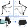 AKEIE Desktop Microphone Stand, Extendable Desk Arm Holder, Foldable Microphone Arm, Adjustable Angle and Height, Microphone Holder, Clamp, Audio